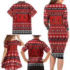 Personalized Dolphins Rugby Xmas Family Matching Long Sleeve Bodycon Dress and Hawaiian Shirt Australia NRL Mascot