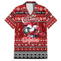 Personalized Dolphins Rugby Xmas Family Matching Off The Shoulder Long Sleeve Dress and Hawaiian Shirt Australia NRL Mascot