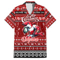 Personalized Dolphins Rugby Xmas Family Matching Off Shoulder Maxi Dress and Hawaiian Shirt Australia NRL Mascot
