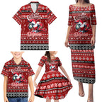 Personalized Dolphins Rugby Xmas Family Matching Puletasi and Hawaiian Shirt Australia NRL Mascot
