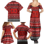 Personalized Dolphins Rugby Xmas Family Matching Summer Maxi Dress and Hawaiian Shirt Australia NRL Mascot