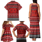 Personalized Dolphins Rugby Xmas Family Matching Tank Maxi Dress and Hawaiian Shirt Australia NRL Mascot