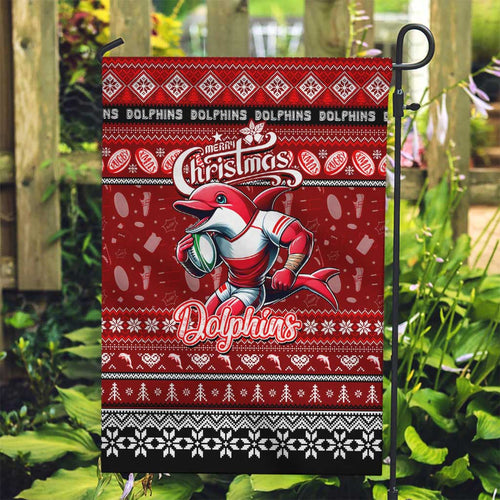 Dolphins Rugby Xmas Garden Flag Australia NRL Mascot