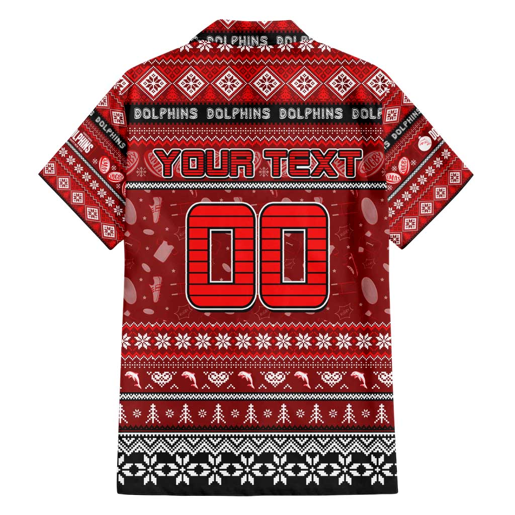 Personalized Dolphins Rugby Xmas Hawaiian Shirt Australia NRL Mascot