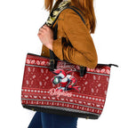 Dolphins Rugby Xmas Leather Tote Bag Australia NRL Mascot