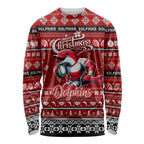 Personalized Dolphins Rugby Xmas Long Sleeve Shirt Australia NRL Mascot