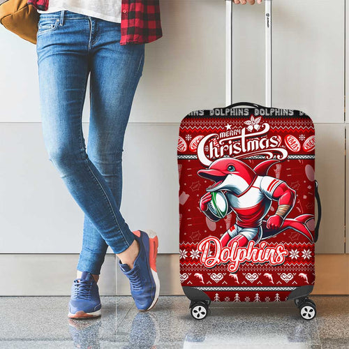 Dolphins Rugby Xmas Luggage Cover Australia NRL Mascot