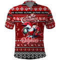 Personalized Dolphins Rugby Xmas Polo Shirt Australia NRL Mascot
