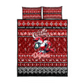 Dolphins Rugby Xmas Quilt Bed Set Australia NRL Mascot