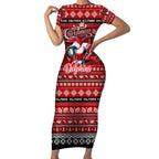 Personalized Dolphins Rugby Xmas Short Sleeve Bodycon Dress Australia NRL Mascot