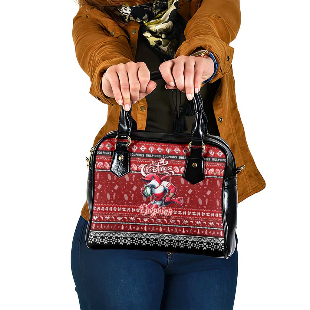 Dolphins Rugby Xmas Shoulder Handbag Australia NRL Mascot
