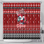 Dolphins Rugby Xmas Shower Curtain Australia NRL Mascot