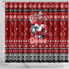 Dolphins Rugby Xmas Shower Curtain Australia NRL Mascot