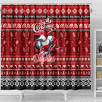 Dolphins Rugby Xmas Shower Curtain Australia NRL Mascot