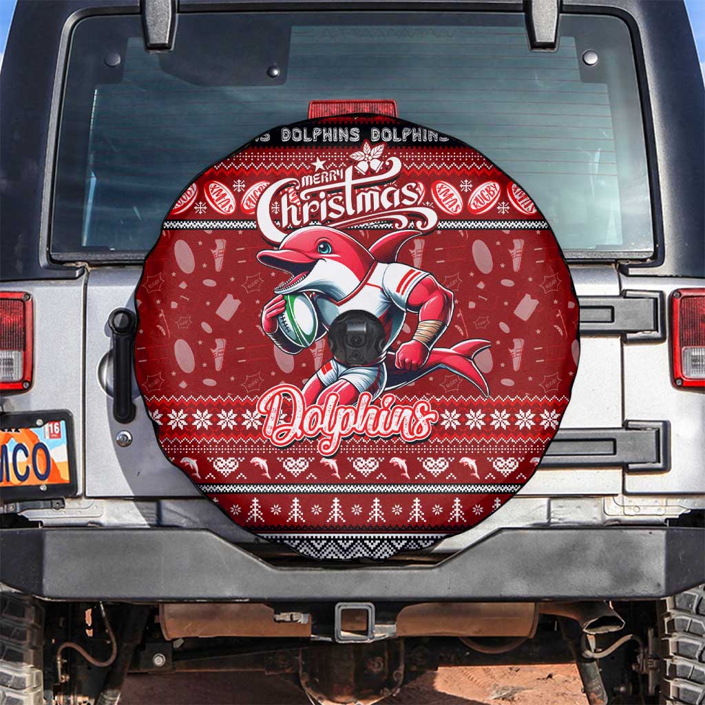 Dolphins Rugby Xmas Spare Tire Cover Australia NRL Mascot