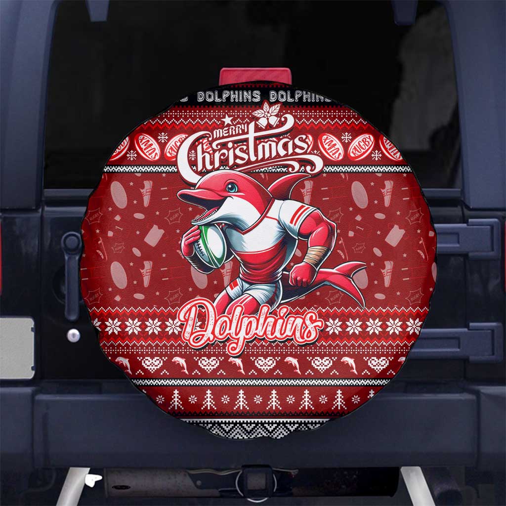 Dolphins Rugby Xmas Spare Tire Cover Australia NRL Mascot