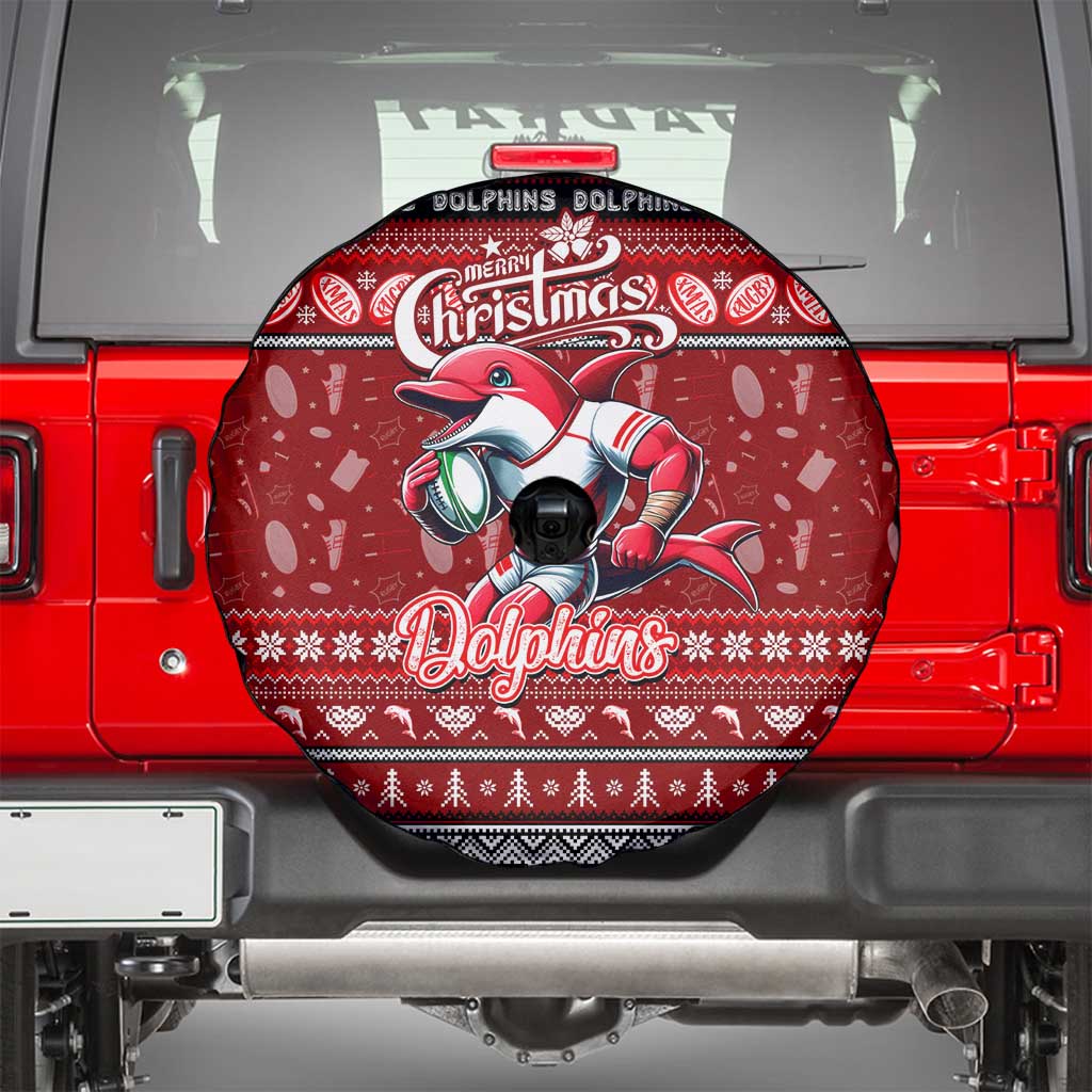 Dolphins Rugby Xmas Spare Tire Cover Australia NRL Mascot