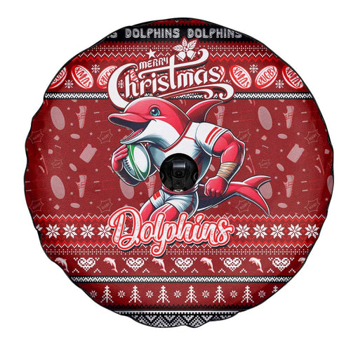 Dolphins Rugby Xmas Spare Tire Cover Australia NRL Mascot