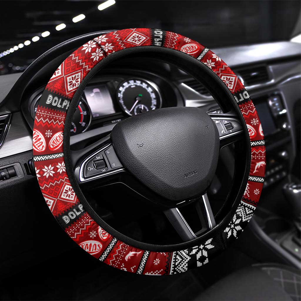 Dolphins Rugby Xmas Steering Wheel Cover Australia NRL Mascot