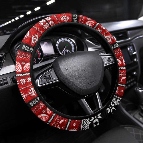 Dolphins Rugby Xmas Steering Wheel Cover Australia NRL Mascot