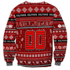 Personalized Dolphins Rugby Xmas Sweatshirt Australia NRL Mascot
