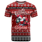 Personalized Dolphins Rugby Xmas T Shirt Australia NRL Mascot