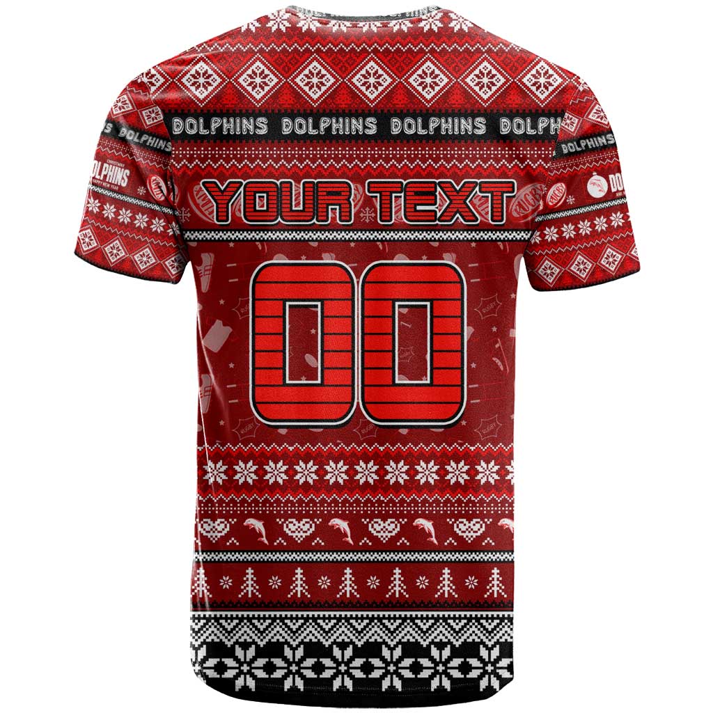 Personalized Dolphins Rugby Xmas T Shirt Australia NRL Mascot