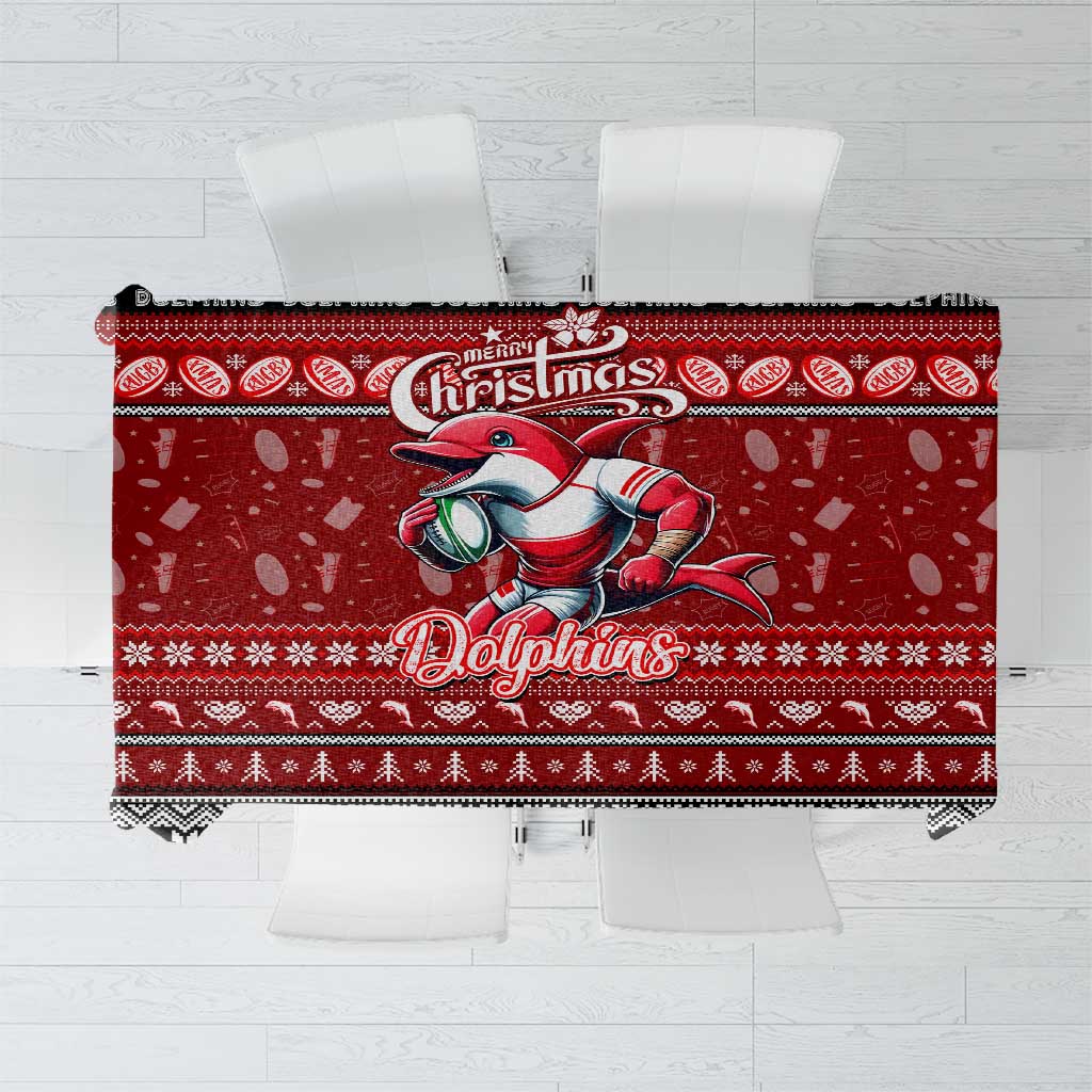 Dolphins Rugby Xmas Tablecloth Australia NRL Mascot