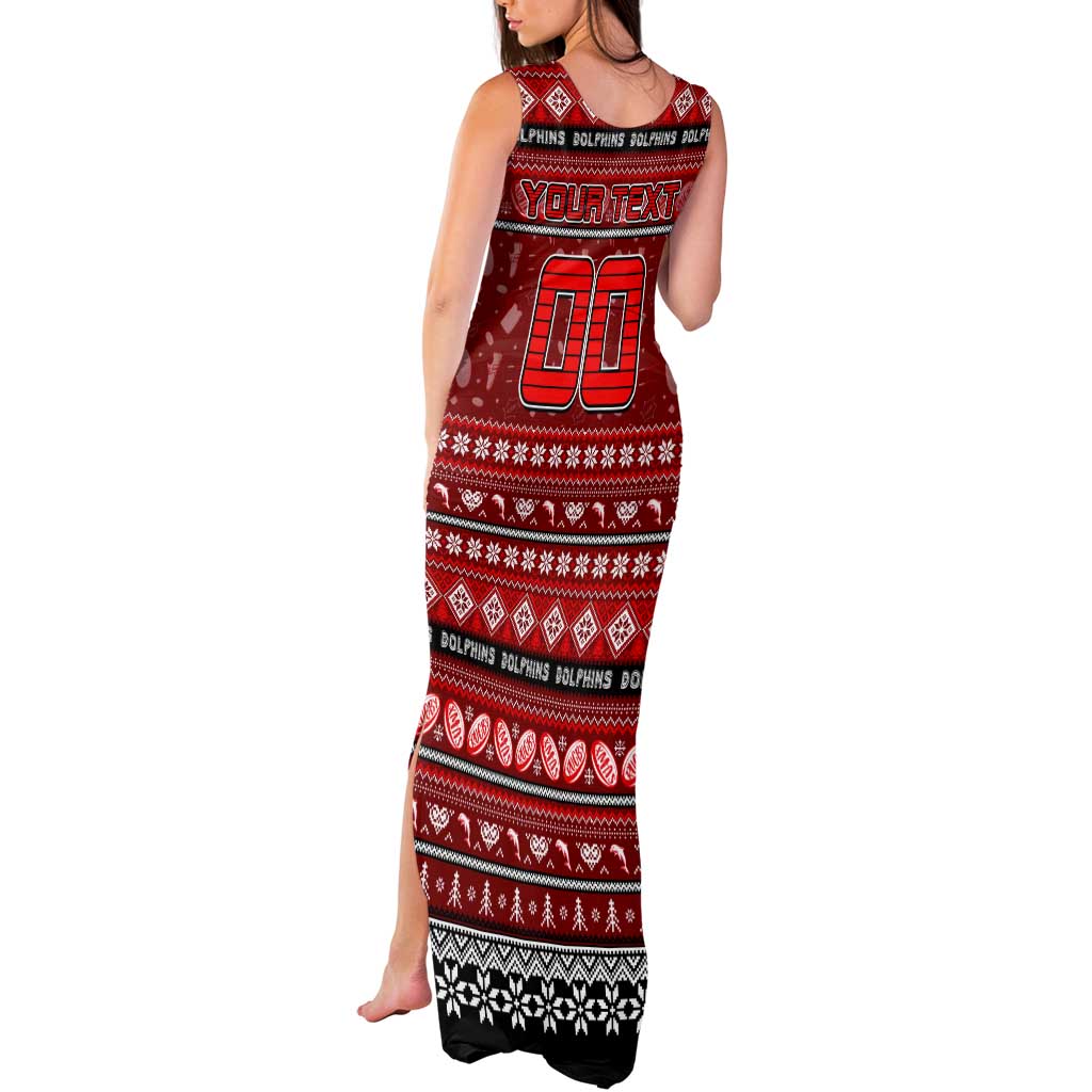 Personalized Dolphins Rugby Xmas Tank Maxi Dress Australia NRL Mascot