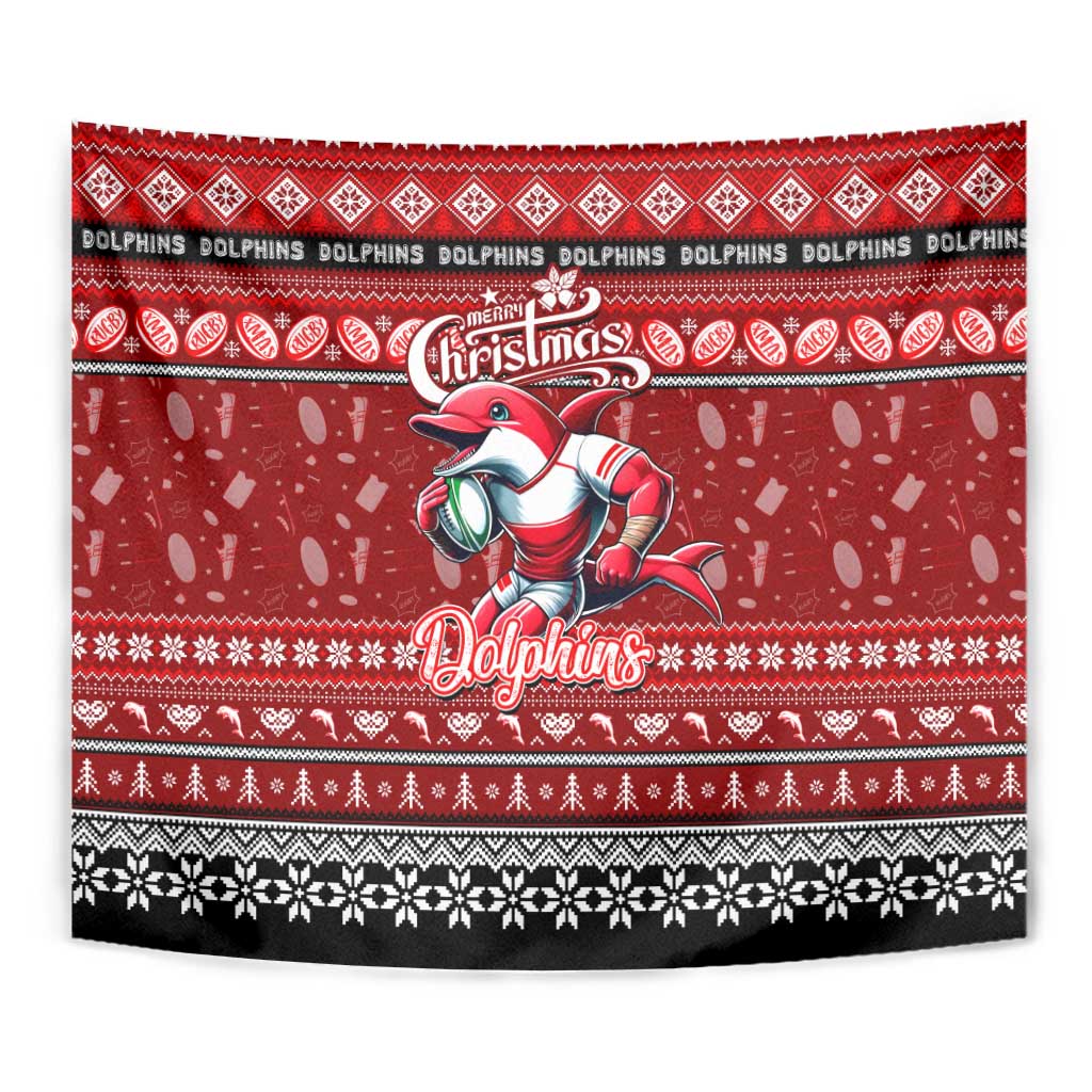 Dolphins Rugby Xmas Tapestry Australia NRL Mascot