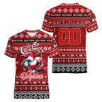 Personalized Dolphins Rugby Xmas Women V-Neck T-Shirt Australia NRL Mascot