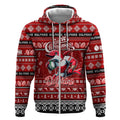 Personalized Dolphins Rugby Xmas Zip Hoodie Australia NRL Mascot