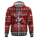 Personalized Dolphins Rugby Xmas Zip Hoodie Australia NRL Mascot