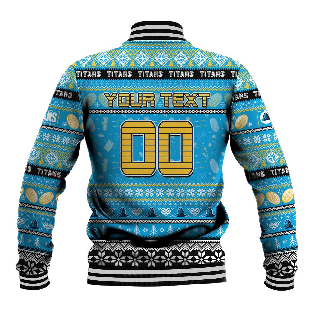 Personalized Titans Rugby Xmas Baseball Jacket Australia NRL Mascot