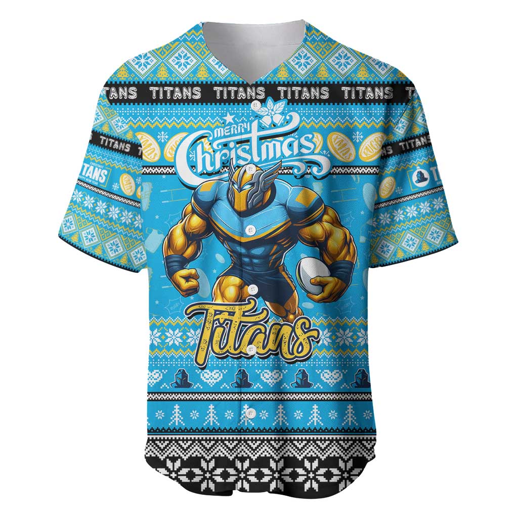 Personalized Titans Rugby Xmas Baseball Jersey Australia NRL Mascot