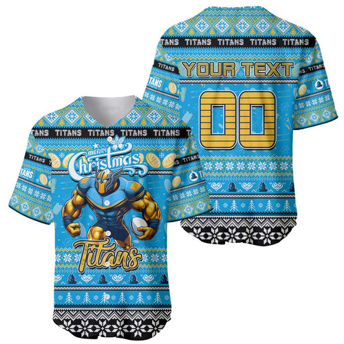 Personalized Titans Rugby Xmas Baseball Jersey Australia NRL Mascot