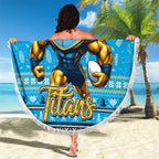 Titans Rugby Xmas Beach Blanket Australia NRL Mascot