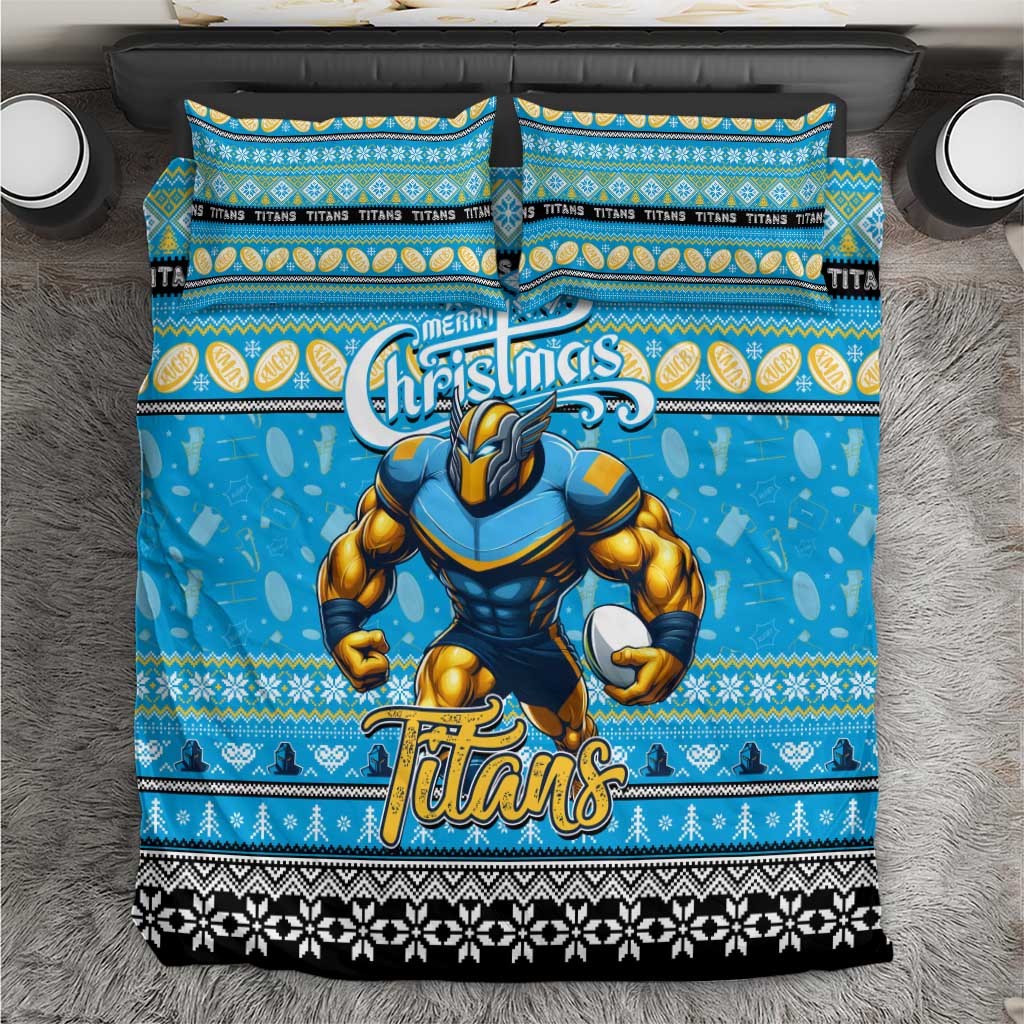 Titans Rugby Xmas Bedding Set Australia NRL Mascot