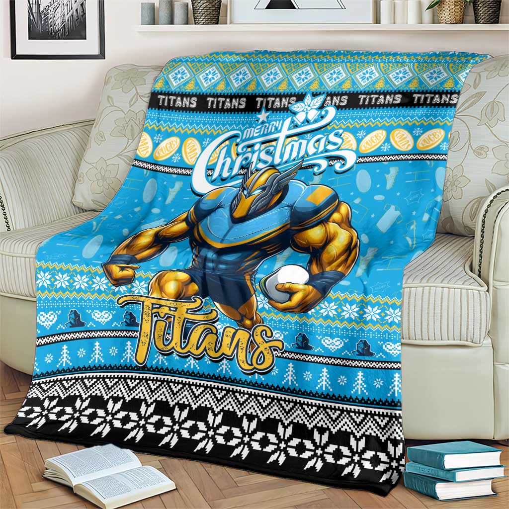 Titans Rugby Xmas Blanket Australia NRL Mascot