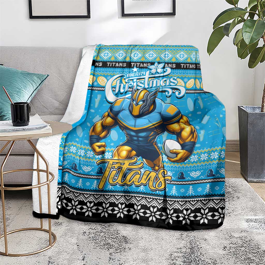 Titans Rugby Xmas Blanket Australia NRL Mascot