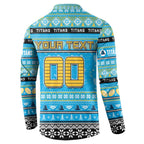 Personalized Titans Rugby Xmas Button Sweatshirt Australia NRL Mascot