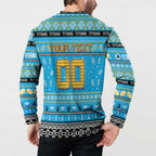 Personalized Titans Rugby Xmas Button Sweatshirt Australia NRL Mascot