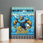 Titans Rugby Xmas Canvas Wall Art Australia NRL Mascot