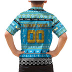 Personalized Titans Rugby Xmas Family Matching Mermaid Dress and Hawaiian Shirt Australia NRL Mascot