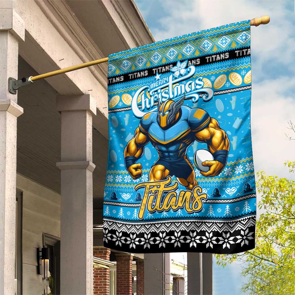Titans Rugby Xmas Garden Flag Australia NRL Mascot