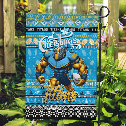 Titans Rugby Xmas Garden Flag Australia NRL Mascot