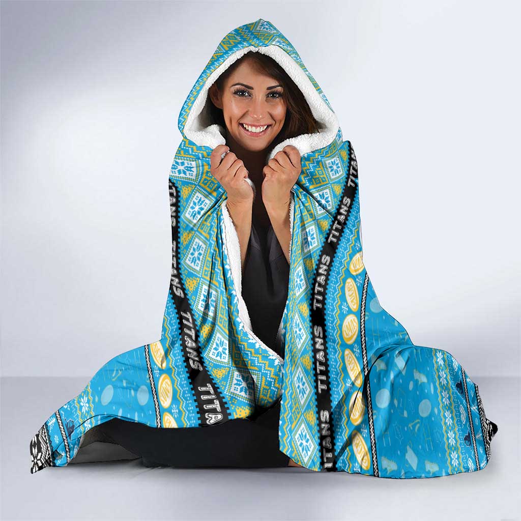 Titans Rugby Xmas Hooded Blanket Australia NRL Mascot