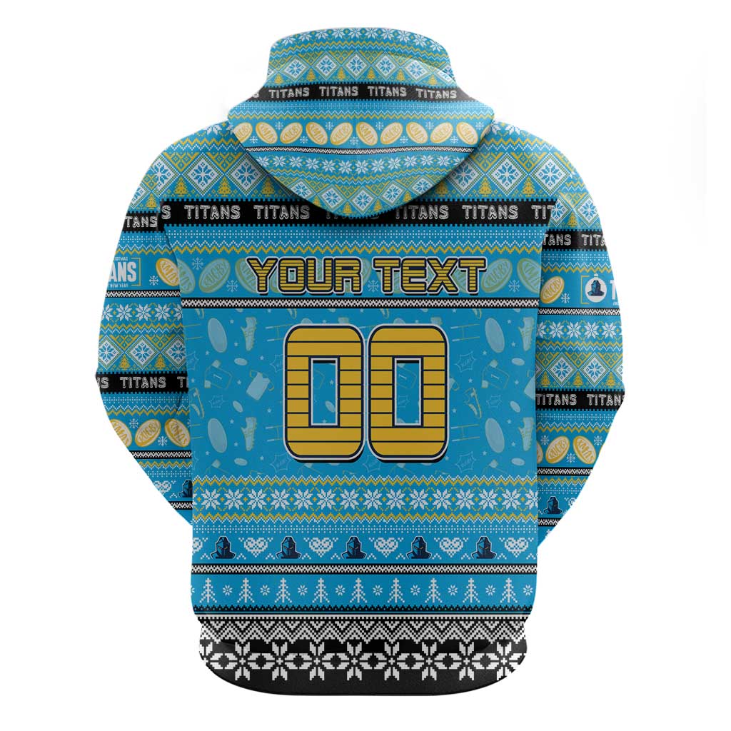 Personalized Titans Rugby Xmas Hoodie Australia NRL Mascot