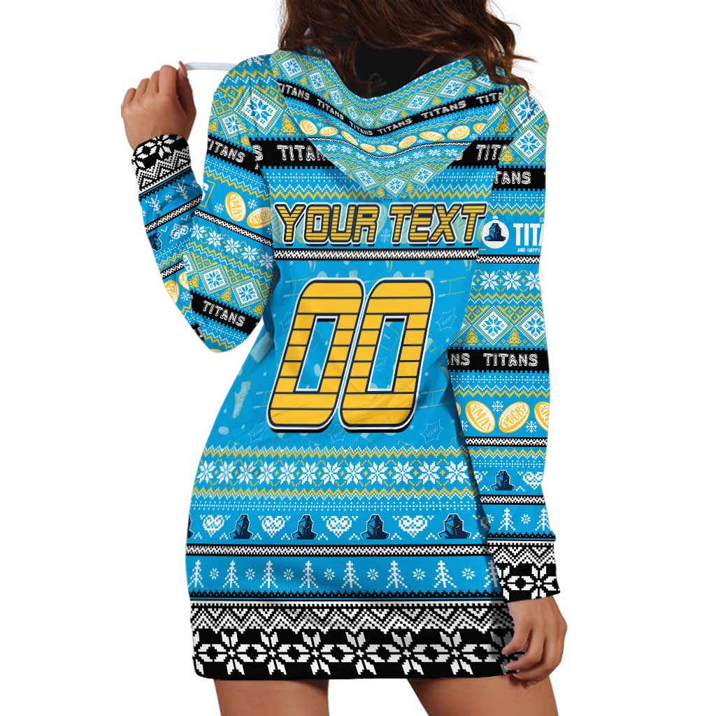 Personalized Titans Rugby Xmas Hoodie Dress Australia NRL Mascot