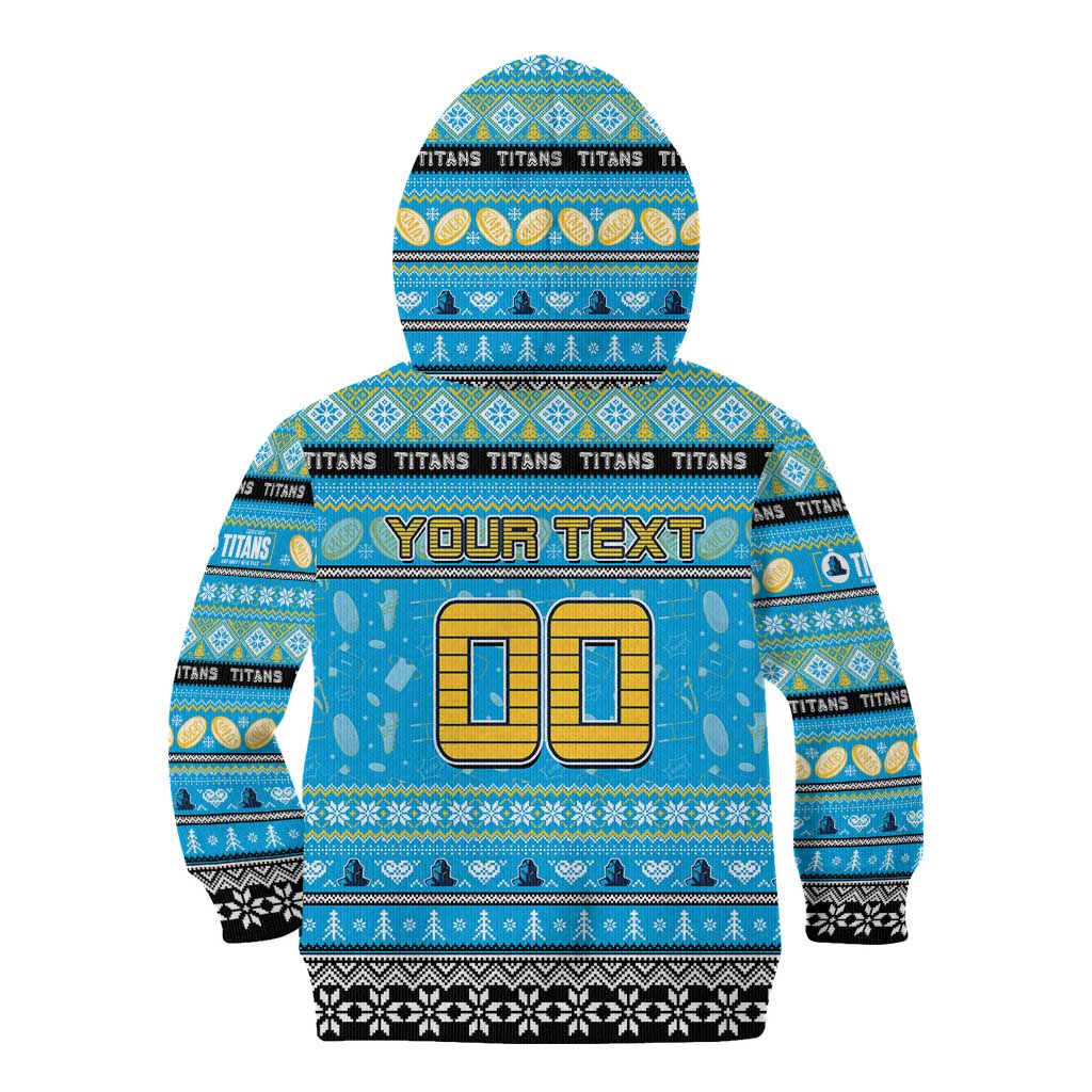 Personalized Titans Rugby Xmas Kid Hoodie Australia NRL Mascot